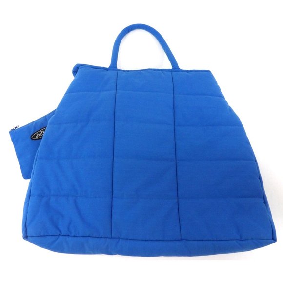 Women's Blue Quilted Tote Bag with Matching Wallet NWY - Picture 5 of 5